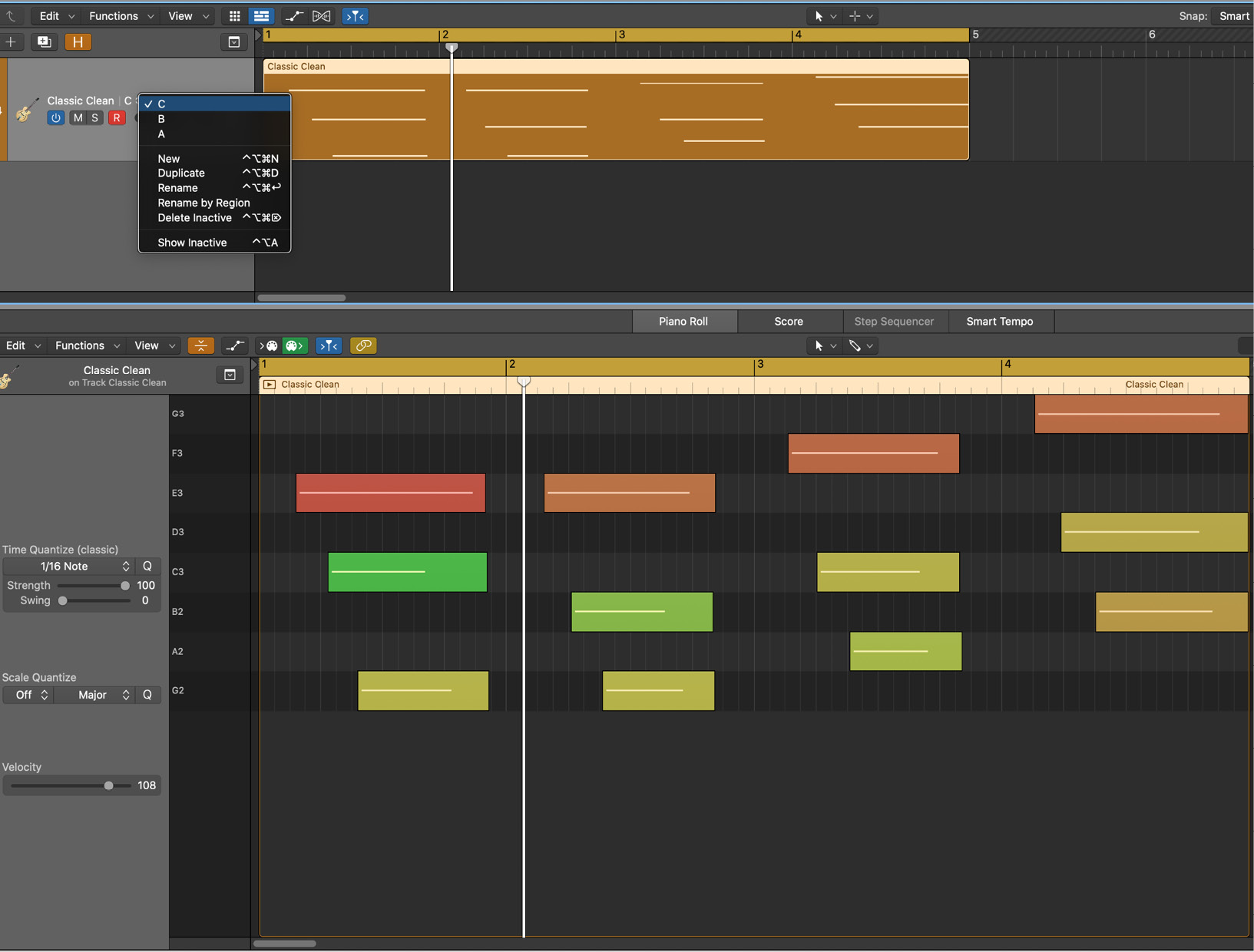 Figure 5.7 – Track alternatives
