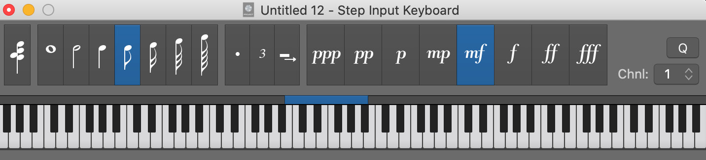 Figure 6.8 – The Step Input Keyboard
