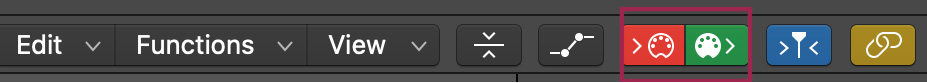 Figure 6.9 – MIDI in/out buttons in the Piano Roll
