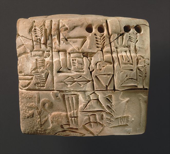 Cuniform table circa 3000BC
