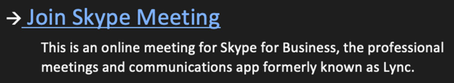 Figure 1.10 – Skype meeting invite
