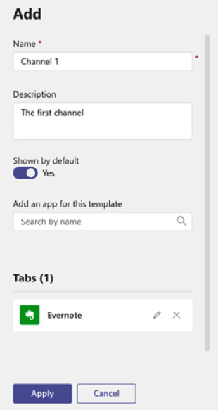 Figure 3.18 – Configuring channel and tab settings
