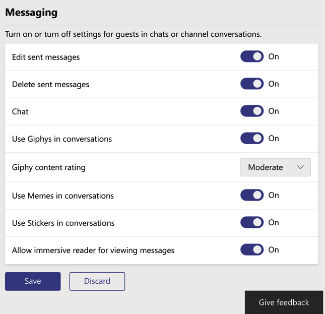 Figure 4.26 – Guest messaging options
