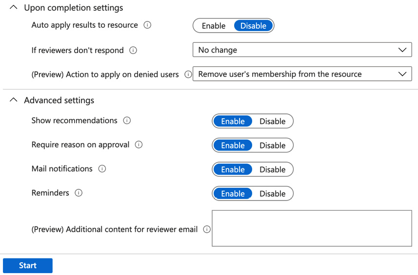 Figure 4.34 – Completion and advanced settings
