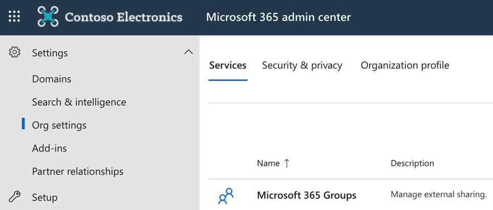 Figure 4.5 – Microsoft 365 group settings in the admin center
