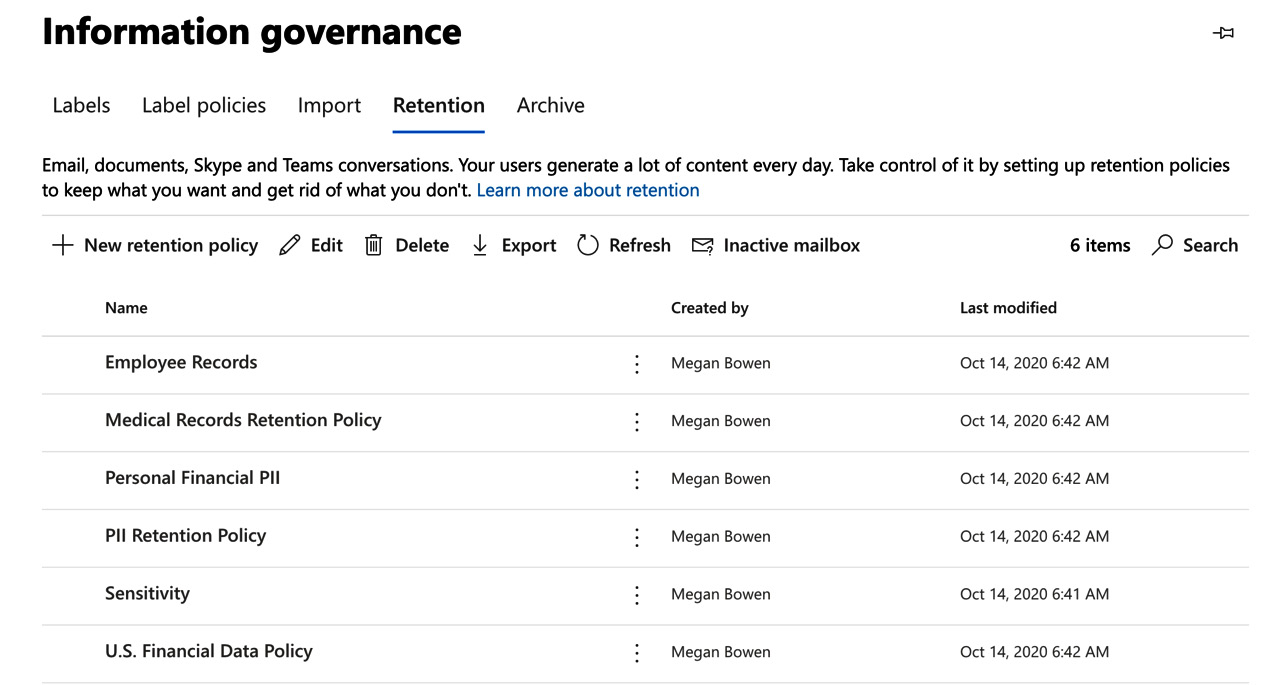 Figure 5.11 – Opening the retention tab
