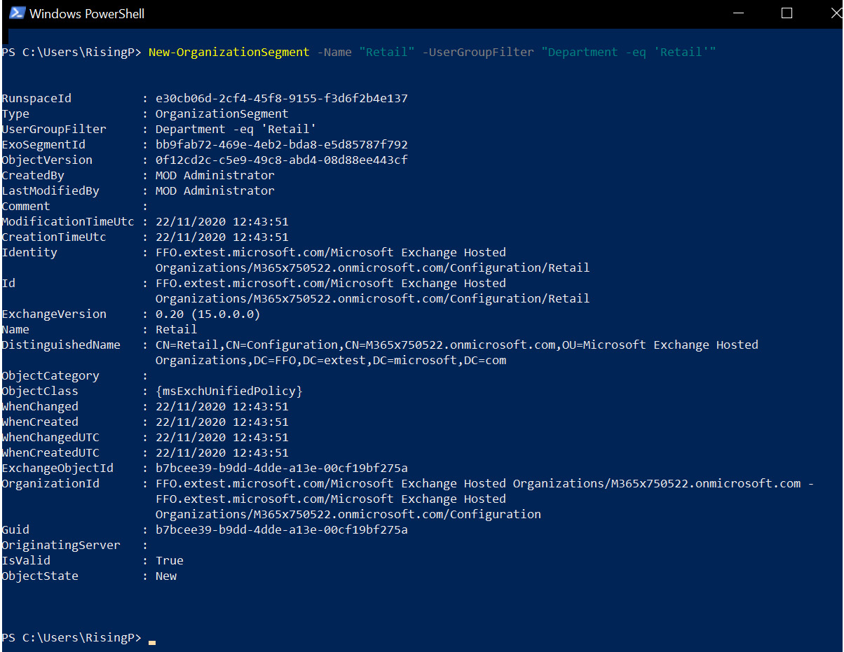 Figure 5.33 – Configuring information barrier segments
