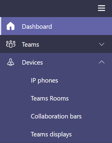 Figure 6.3 – Devices in the Microsoft Teams admin center
