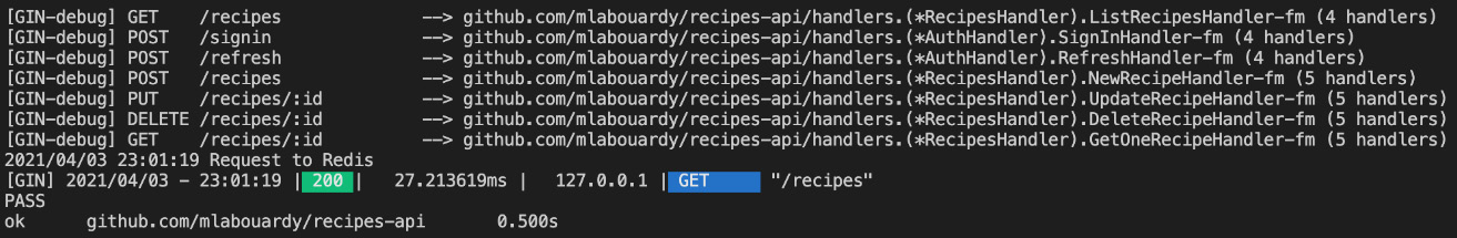 Figure 7.9 – Running integration tests
