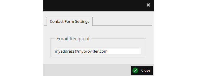 Figure 10.7: The popup for entering the recipient
