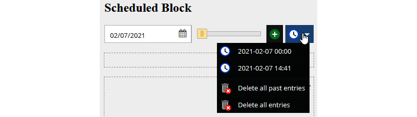 Figure 8.32 – Editing a scheduled block
