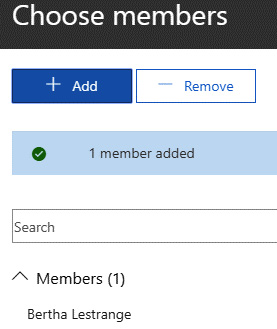 Figure 11.28 – Member(s) added confirmation
