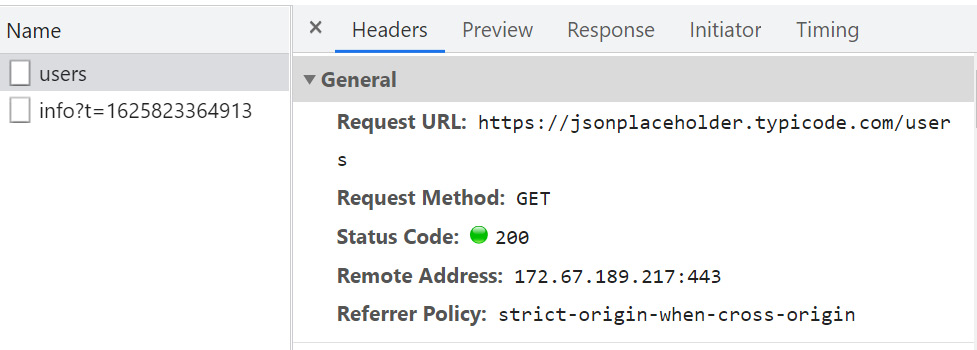 Figure 8.6: Requests to the users endpoint
