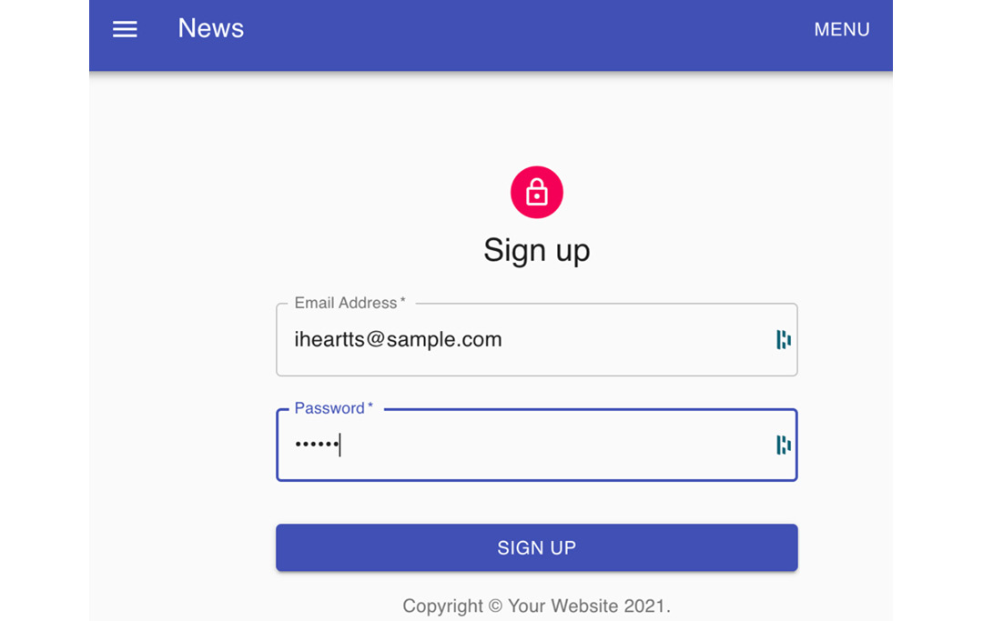 Figure 14.6: Sign-up page
