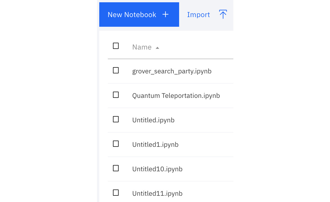 Figure 3.7 – List of previously opened notebooks
