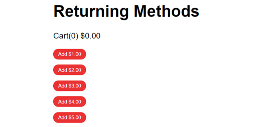 Figure 1.36: Now all the values are expected to look like currency, 
while retaining the cart counter
