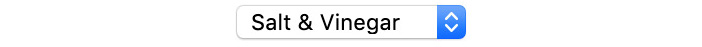 Figure 4.10: Collapsed CustomSelect with Salt & Vinegar selected
