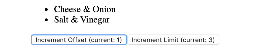 Figure 4.14: PaginatedList with limit 3 and offset 1
