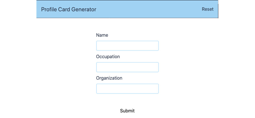 Figure 8.30: Application with a new Organization field
