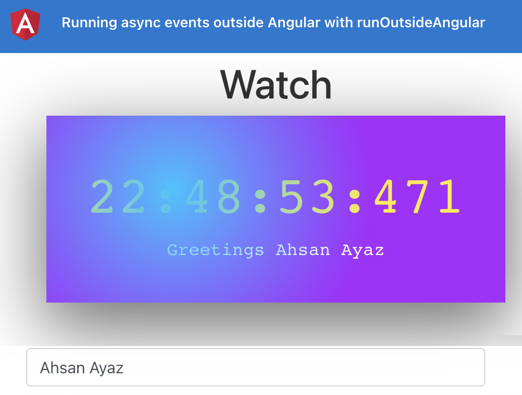 Figure 12.9 – App run-outside-angular running on http://localhost:4200
