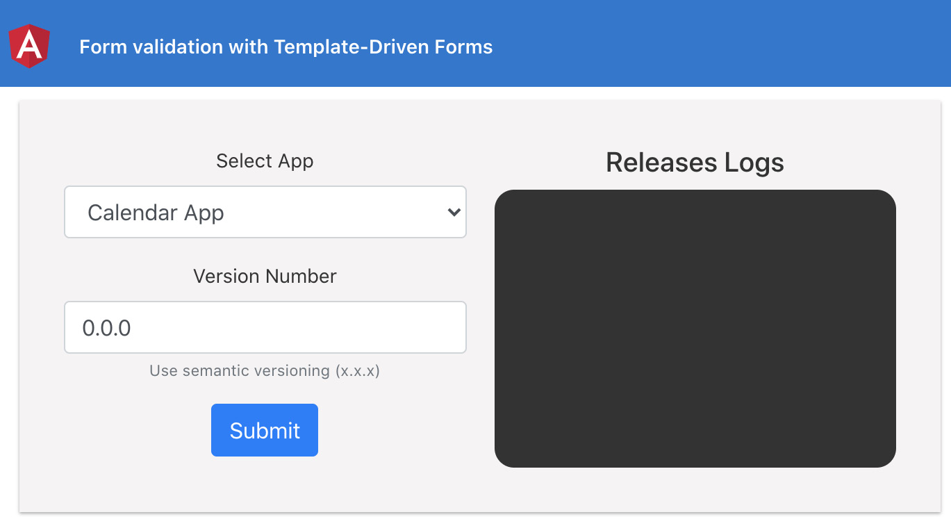 Figure 8.3 – TDF form validation app running on http://localhost:4200

