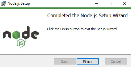 Figure 2.1 – Successfully installed Node.js

