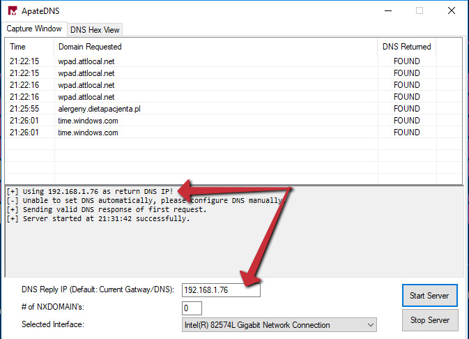 Figure 6.26 – Spoofing DNS replies for the malware