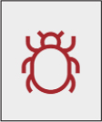 This is a screenshot of a red threat insights icon.