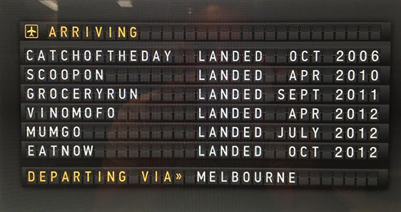 Photo depicts the airline arrival style board.