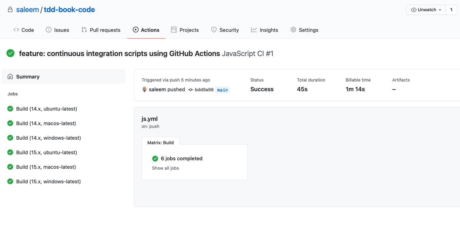 JavaScript Builds for our GitHub project