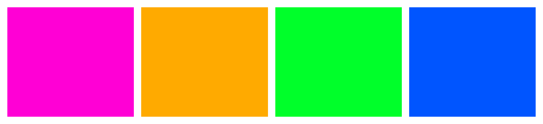 Generating a square color scheme from a base hue using an HSL function to generate a color palette