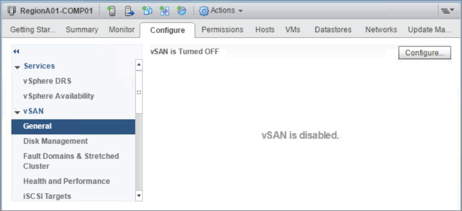 Snapshot of creating a vSAN datastore on a cluster.