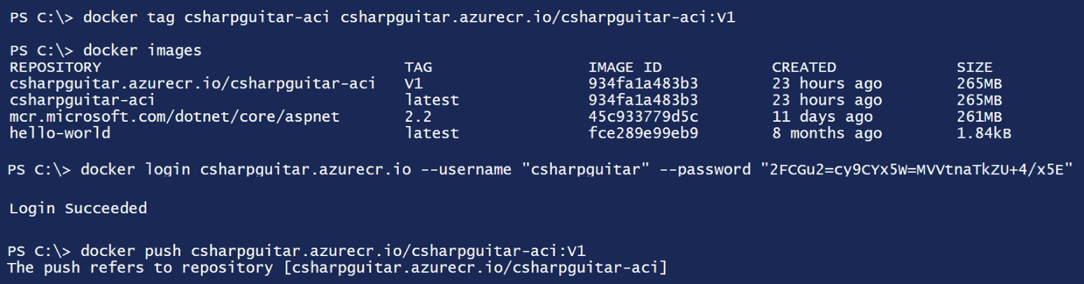 Snapshot of tag and publish a Docker image to an Azure Container Registry.
