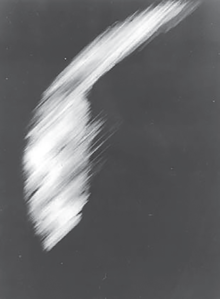 Photo depicts the first picture from Explorer VI satellite.