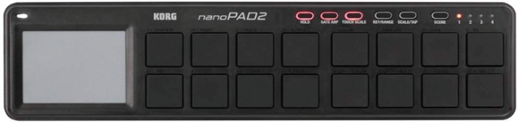 Image of the Korg nanoPAD2 Slim-Line USB MIDI Pads that sends touch-sensitive MIDI information to your Mac.