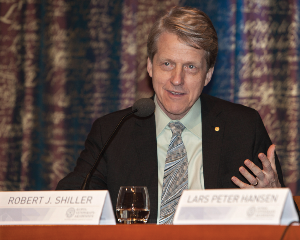 Photograph of Robert Shiller, Sterling Professor of Economics Yale University and 2013 recipient of the Nobel Memorial Prize in Economic Sciences.
