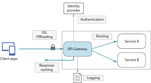 Schematic illustration of API Gateway.