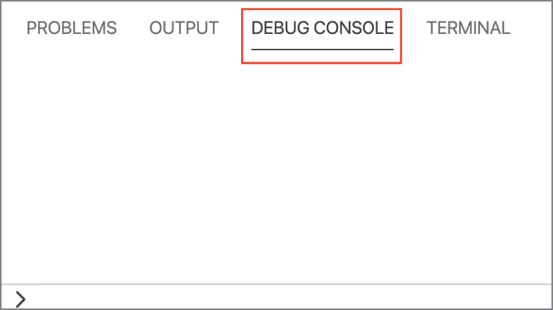 Snapshot of the Debug Console.