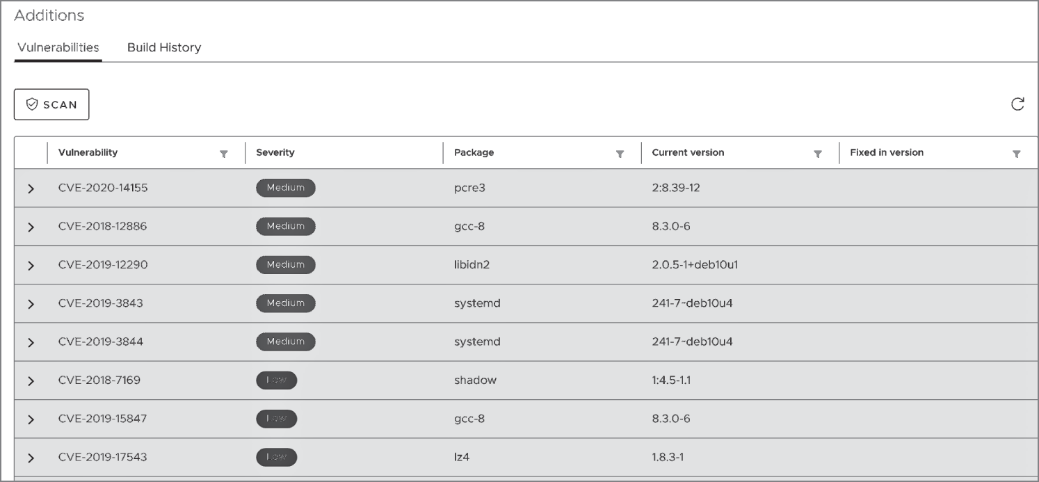 Snapshot of Harbor has the excellent Clair CVE scanner built-in.