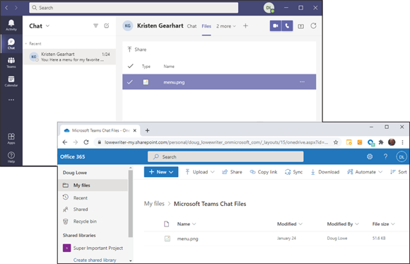 Snapshot of the SharePoint Document Library can be added as a tab to any team channel.