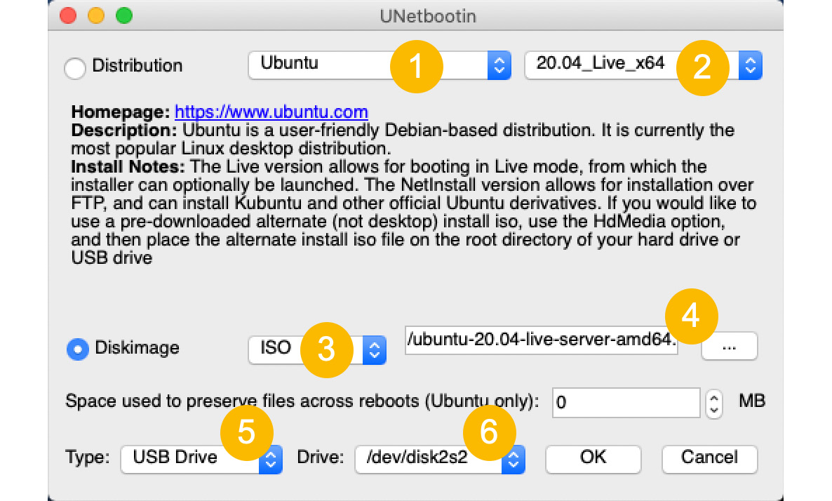 Figure 1.2 – Creating a bootable USB drive with UNetbootin