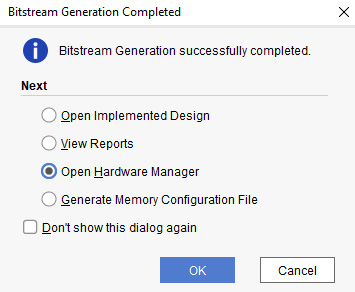 Figure 4.28 – Bitstream Generation Completed dialog
