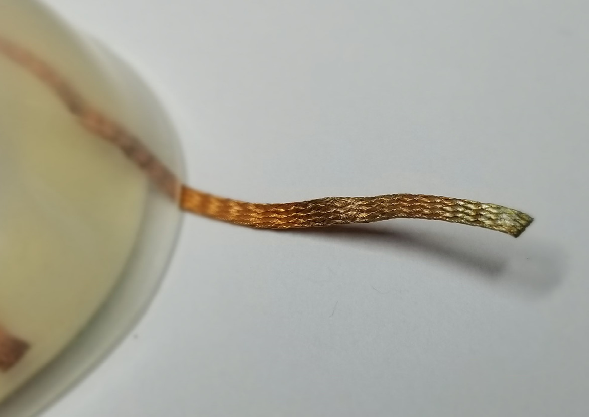 Figure 7.6 – Solder wick containing removed solder
