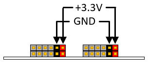 Figure 7.10 – Oscilloscope board power connections
