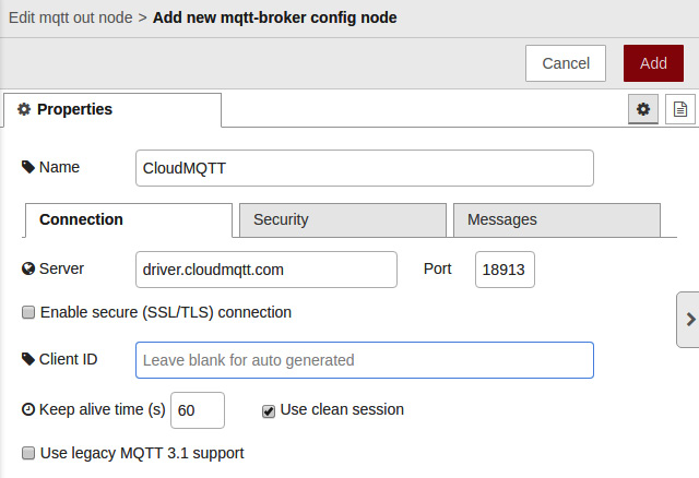 Figure 11.12 – MQTT broker server settings
