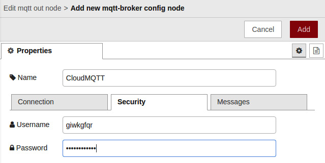 Figure 11.13 – MQTT broker user and password settings
