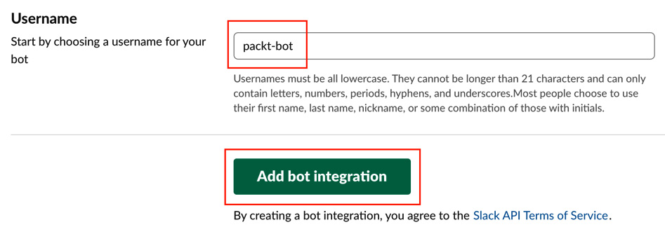 Figure 12.30 – Set your bot name
