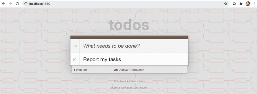 Figure 9.23 – The ToDo item you entered has been registered

