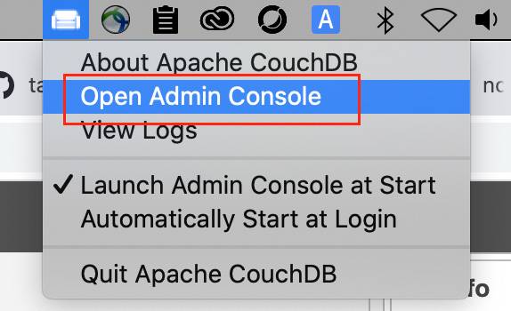 Figure 9.7 – Open the CouchDB admin console
