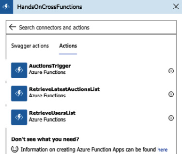  Figure 10.14 – Azure Functions with the Logic App
